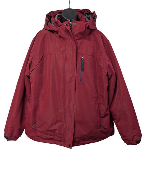 PTSOC Jackets & Blazers - PTSOC Women's Size XXL Burgundy 3-in-1 Jacket Removable Puffy Jacket Liner